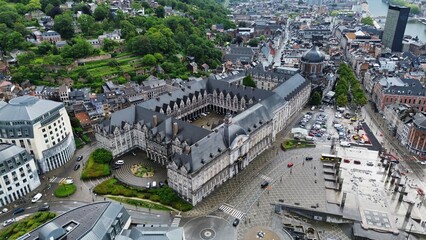 drone video liège belgium europe