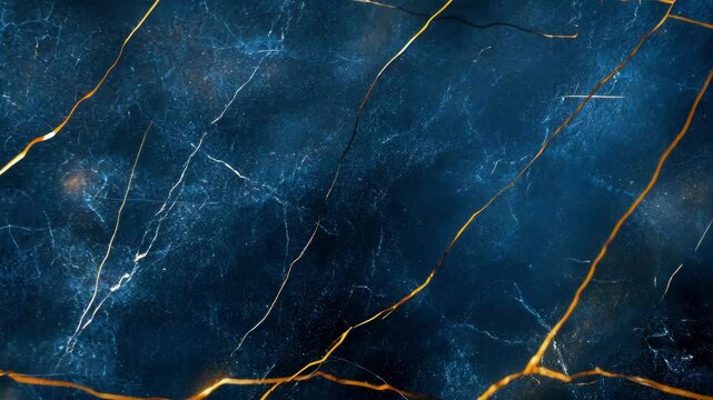 Luxurious dark blue marble with gold veins - elegant abstract texture