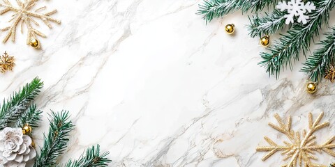 certificate with green and gold Christmas theme, empty in the middle of the certificate, 