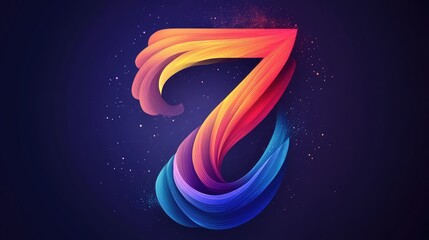 Elegant Number 7 Logo Design