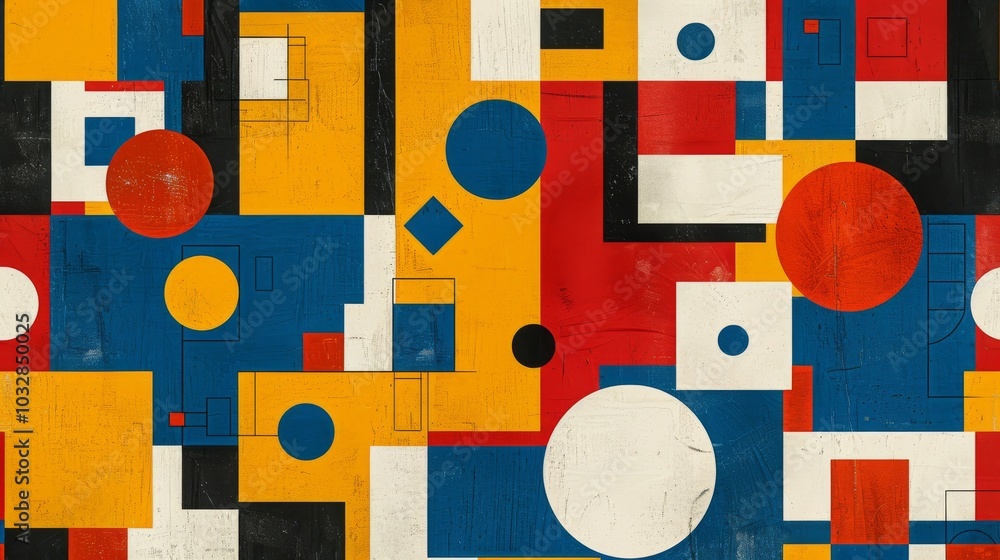 Poster a clean and minimalistic geometric design with scandinavian colors, using abstract shapes like recta