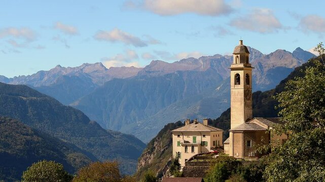 the swiss village of soglio 4k 25fps video