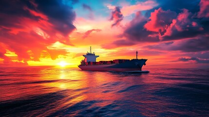 Obraz premium beautiful sunset over the sea