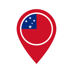 Samoa flag location icon