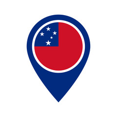 Samoa flag location icon
