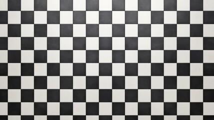 Fototapeta premium Black and white checker pattern, checkered chessboard