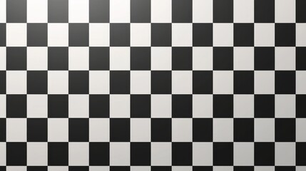 Fototapeta premium Black and white checker pattern, checkered chessboard