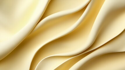 Obraz premium Soft Cream Fabric Drape: A luxurious and gentle abstract with a subtle cream yellow color palette. Perfect for elegant and sophisticated branding. 