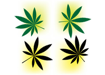 cannabis marijuana vector for logo background icon web tattoo. vector and illustration.