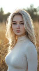 Portrait of a Young Woman in Nature