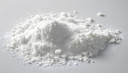 synthetic white crystal drugs, white powder cocaine amphetamine isolated with white highlights, png