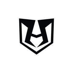 Creative and Minimalist Letter AV Logo Design Icon, Editable in Vector Format in Black and White Color