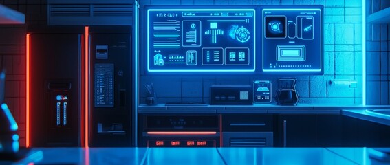 An image that has a smart home filled with various connected appliances and devices that can be used to demonstrate the power of the Internet of Things.