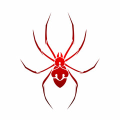 graphic vector illustration of tribal art design spider tattoo suitable for Halloween elements