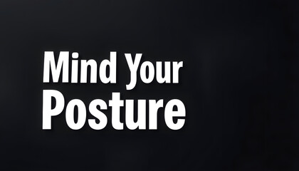 Obraz premium Mind Your Posture isolated with white highlights, png