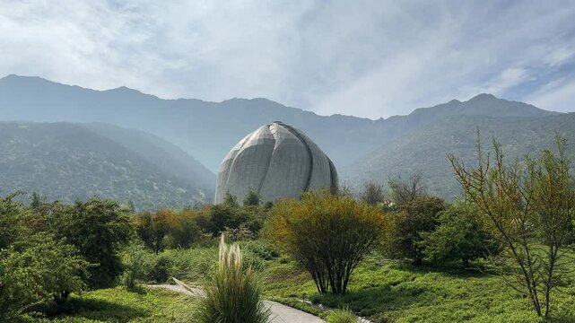 View of the Bah&aacute;'&iacute; Temple of South America in Santiago, Chile