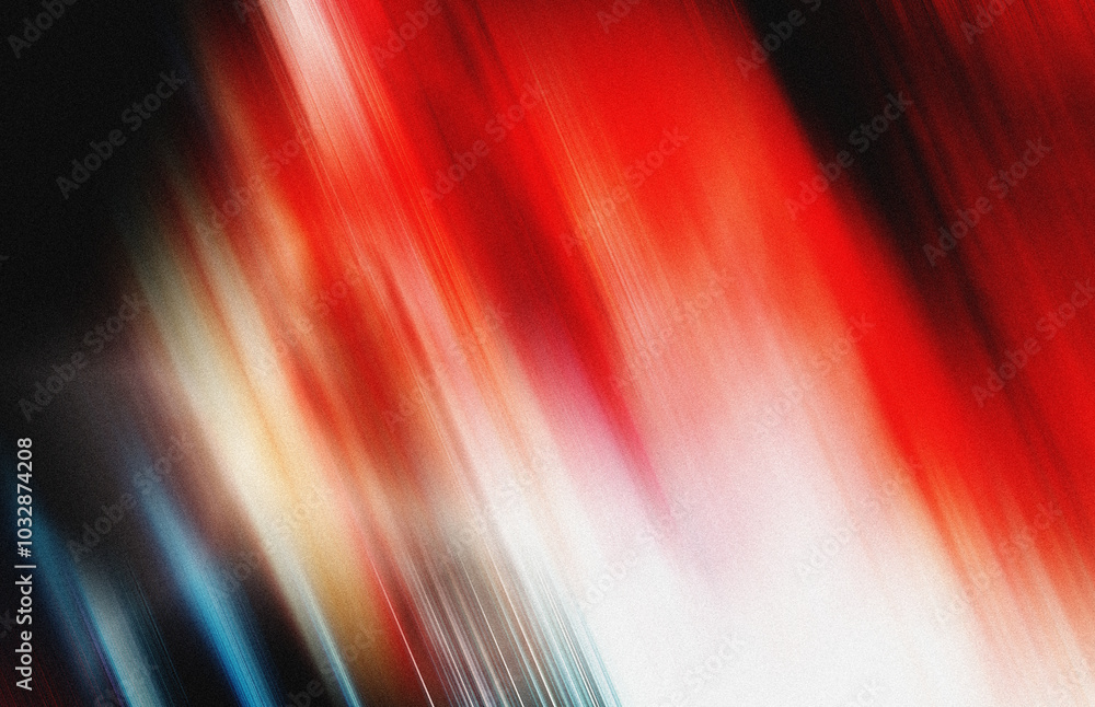 Poster abstract dust grainy noise background motion blur. glowing backdrop. colorful blue and red gradient 