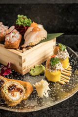 sushi pieces ready to eat excellent salmon