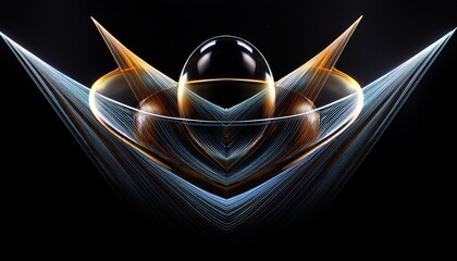 An abstract art form or a fractal flame with black background; concept art and abstract form of art; artistic modern conceptual art; graphic resources