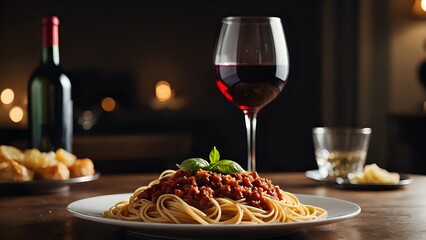Spaghetti al pomodoro e un calice di vino - wine and pasta