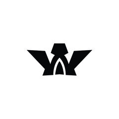 Initial letter A logo and wings symbol. Wings design element, initial Letter A logo Icon, Initial Logo Template