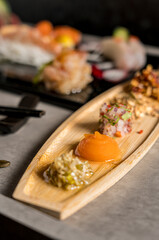 sushi pieces ready to eat excellent salmon