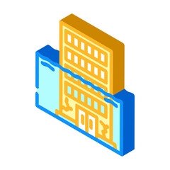 flood natural phenomena isometric icon vector. flood natural phenomena sign. isolated symbol illustration