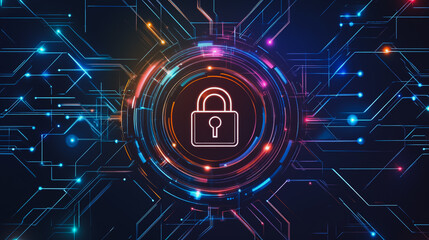 Obraz premium abstract innovative cyber security network, using interconnected nodes to represent partnerships