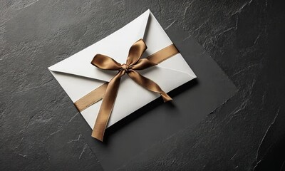Elegant gift card mockup with sleek envelope