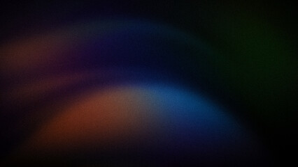 Obraz premium A dark abstract gradient with deep blue, purple, and orange hues blending smoothly, enhanced by a grainy texture. Perfect for artistic backgrounds, wallpapers, and banners