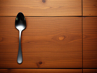 spoon on wooden table