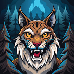 Fototapeta premium tiger head vector illustration