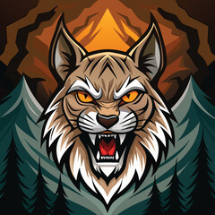 Obraz premium lion head vector illustration