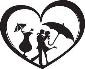 illustration of a couple with heart