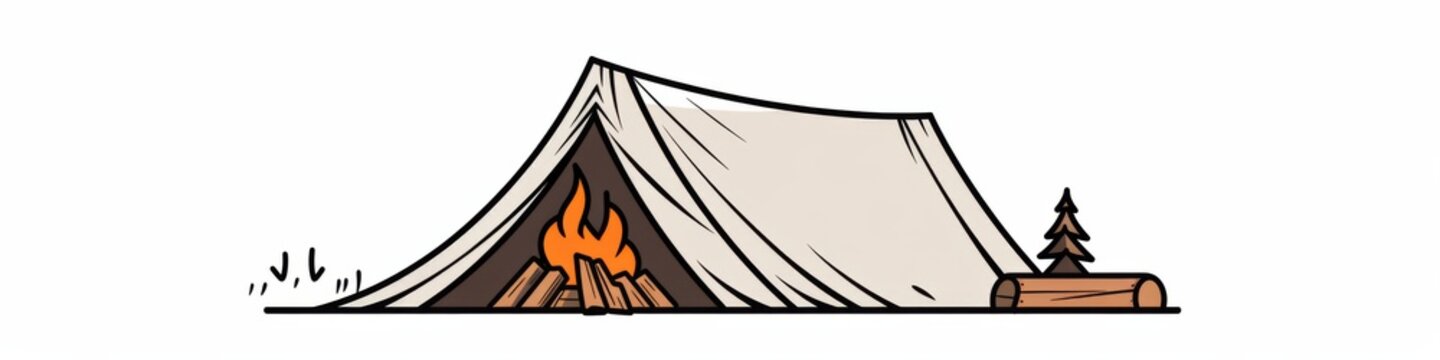 recommend clip art: a tent and campfire