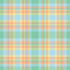 Plaid seamless pattern. Check fabric texture. Vector textile print.