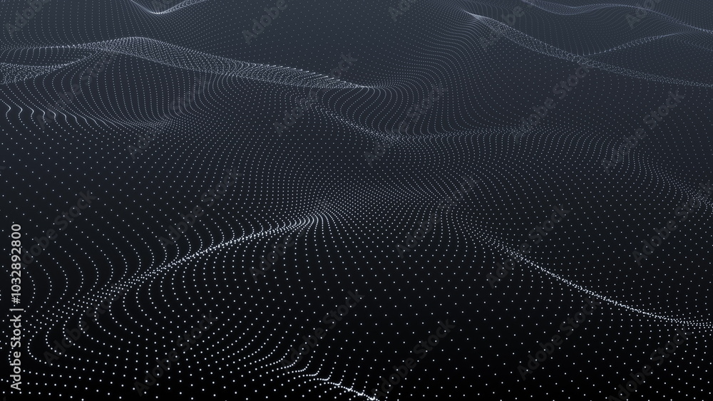 Poster an exploration of abstract particle flow within the concept of dark space and its allure