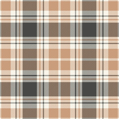 Plaid seamless pattern. Check fabric texture. Vector textile print.