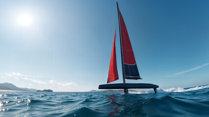 Naklejka premium Catamaran Race Yacht