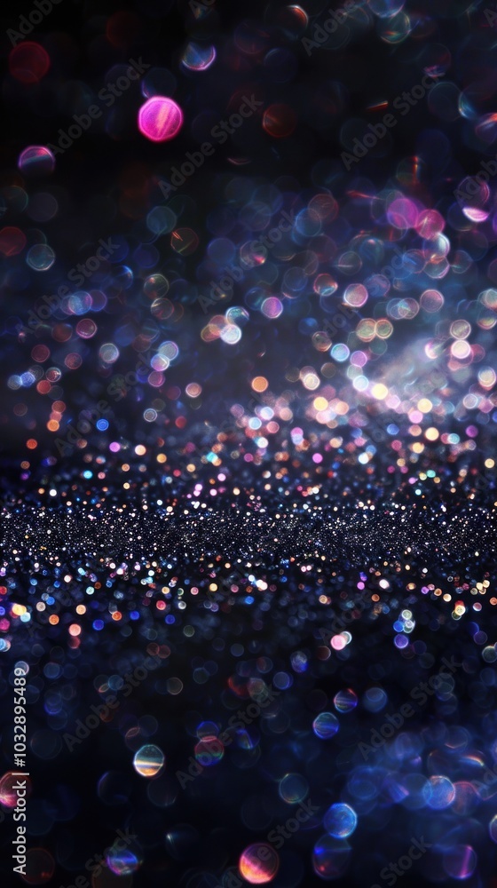 Poster this abstract background features a mesmerizing array of shimmering glitter particles creating a dyn