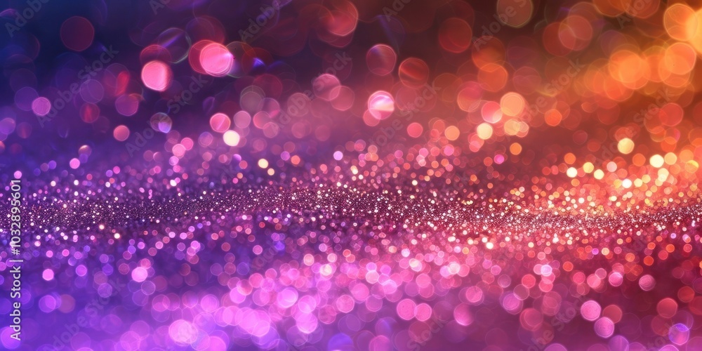 Poster this abstract backdrop features a mesmerizing blend of glittering particles in rich shades of purple