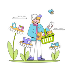 Man Picks Up A Customers Order