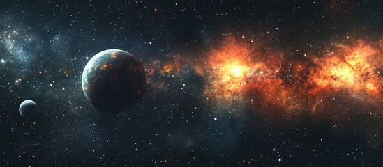 Astronomy backdrop featuring stars and space exploration