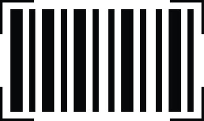 Barcode, Simple Black Icon Symbol