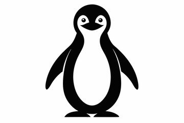 penguin on white