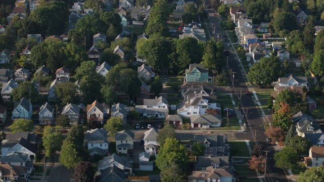 Aerial view of homes in Binghamton