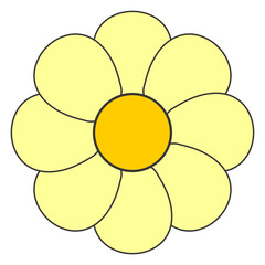 Daisy Flower vector icon