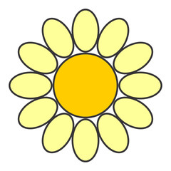 Daisy Flower vector icon