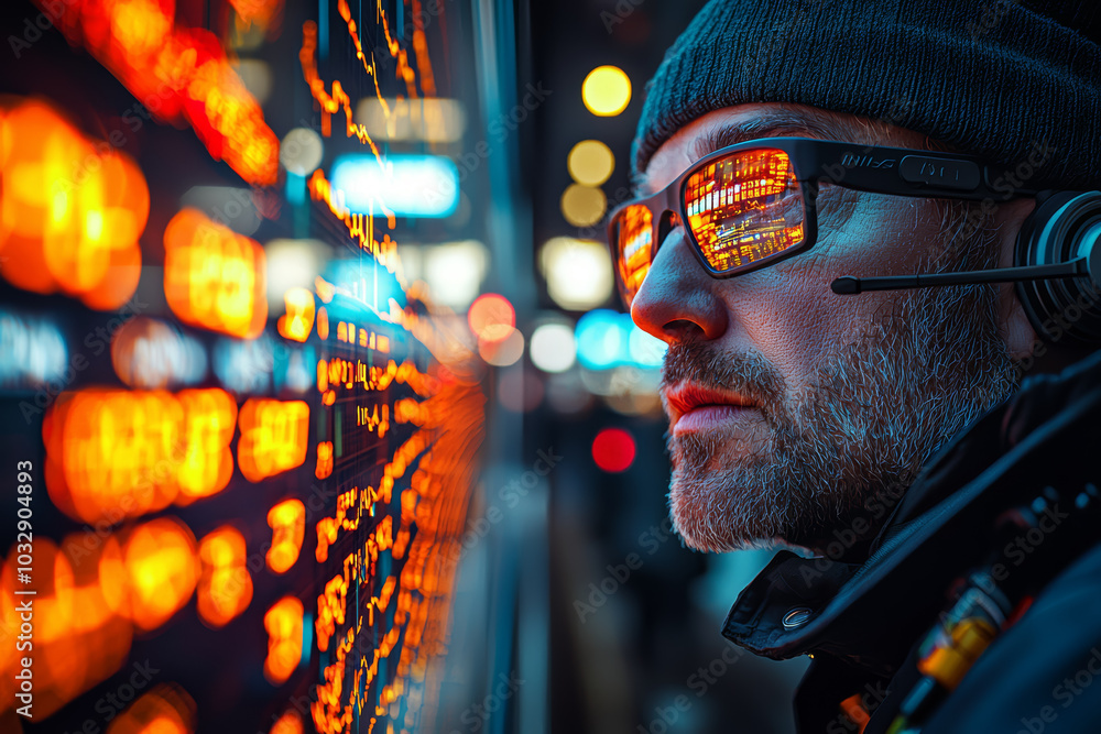 Aufkleber a trader using algorithmic trading to execute stock transactions at high speed, showing the role of 