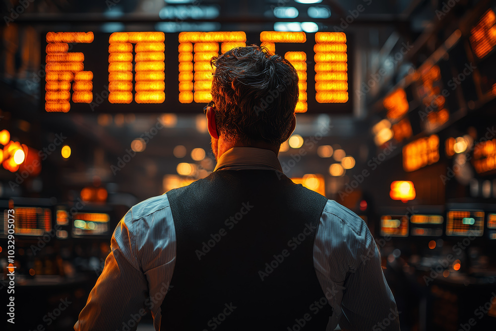 Poster a stock trader facing the consequences of speculative investments that didn't perform as expected, i